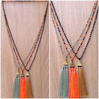 fashion necklace crystal beads tassels wholesale price free shipping